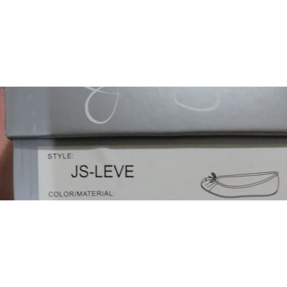 Jessica Simpson Pewter Western Leather Leve Square Toe Ballet Flats size 7.5